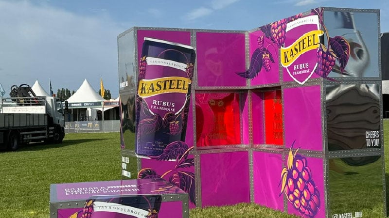 Grote, kleurrijke display van 